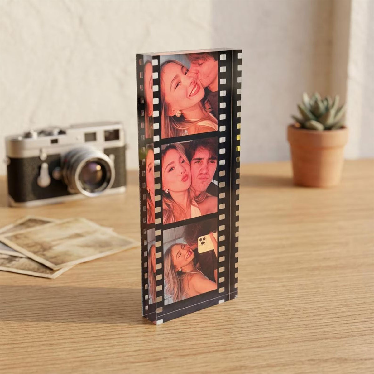 Film Roll Acrylic Photo Block, Personalized Friend Keepsake, Friendship Memory Gift