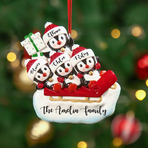 Personalized Penguin Christmas Ornament 2025, Custom Resin Family Christmas Ornament, Christmas Gift, Xmas Gift, Christmas Decor