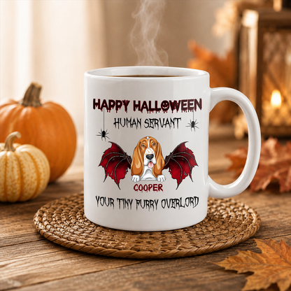 Happy Halloween Human Servant Personalized Custom Dog Mug