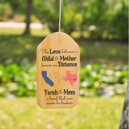 The Love Between A Child & Mother - Personalized Windchime - Gift For Mom, Mother's Day, Birthday Gift
