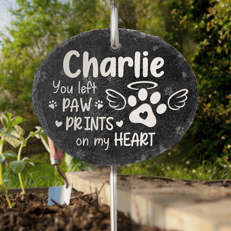 Once By My Side, Forever In My Heart - Personalized Slate Plaque - Memorial Gift For Pet Owner