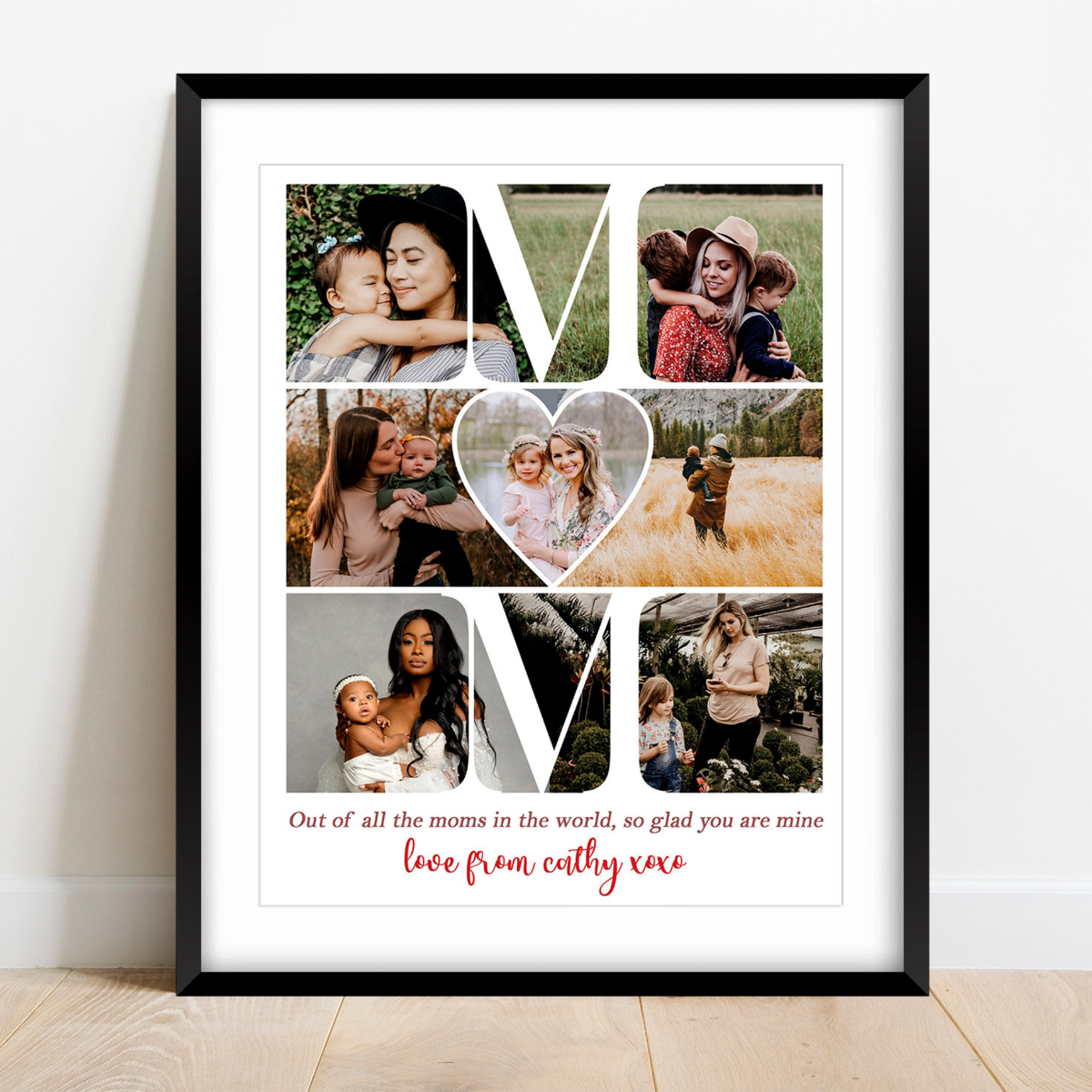 Mom So Glad You're Mine - Personalized Canvas - Gift For Mom, Mother's Day