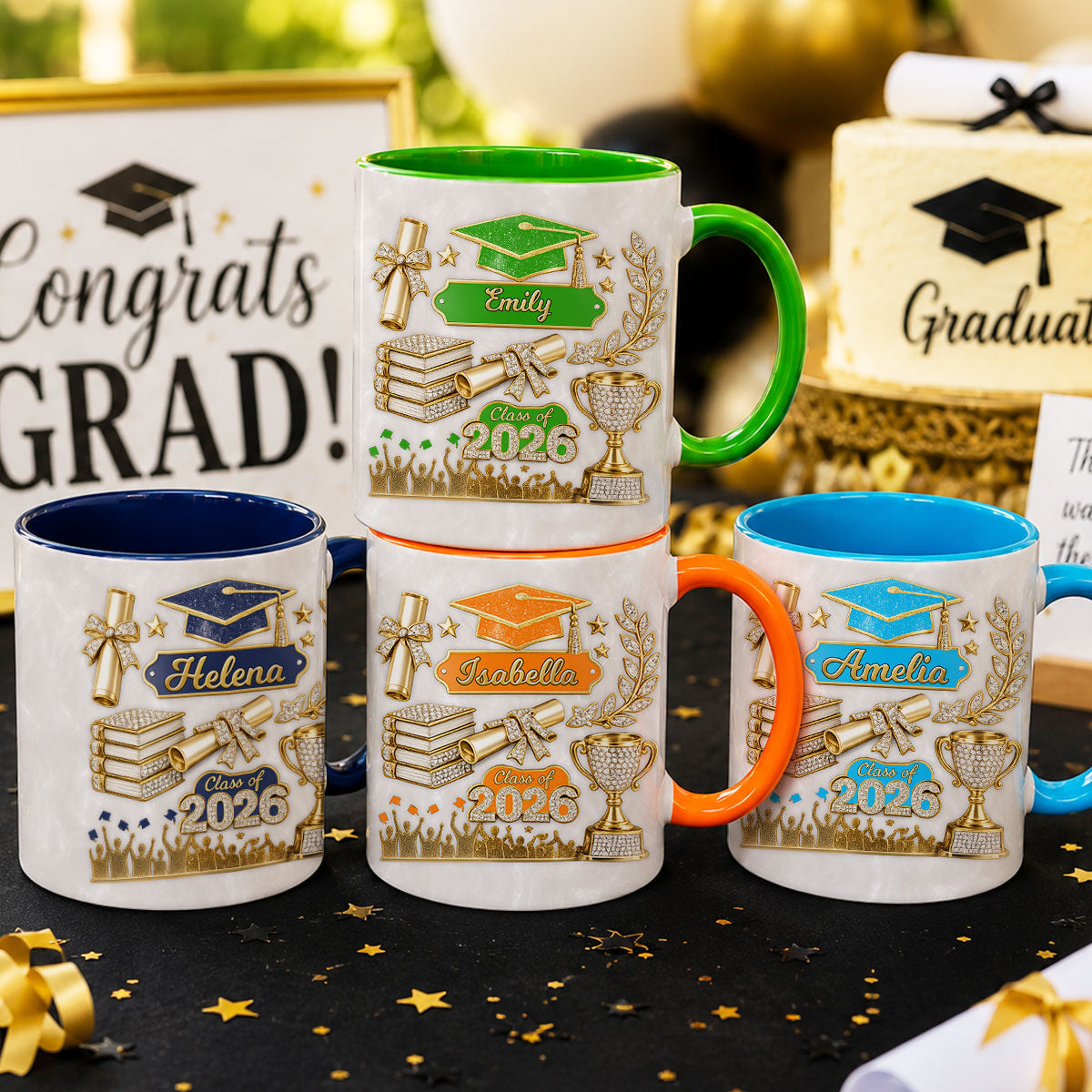Class of 2026 Graduates - Personalized Accent Mug