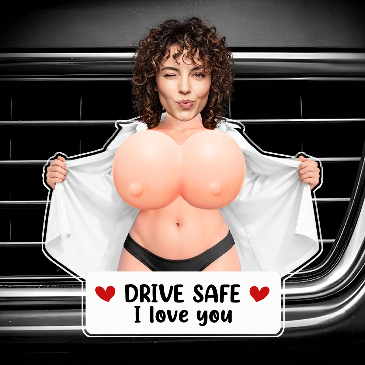 Drive Safe, I Love You - Acrylic Car Ornament - Personalized Anniversary Wedding Gifts For Husband And Wife, Him And Her