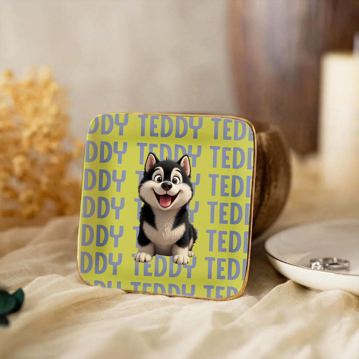 Dog Lover Stylized - Personalized Jewelry Dish