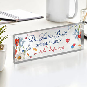 Personalized Medical Career Desk Name, Nursing Doctor Medical Physician Desk Plaque, Doctor Desk Decor, Custom Nurse & Doctor Gift