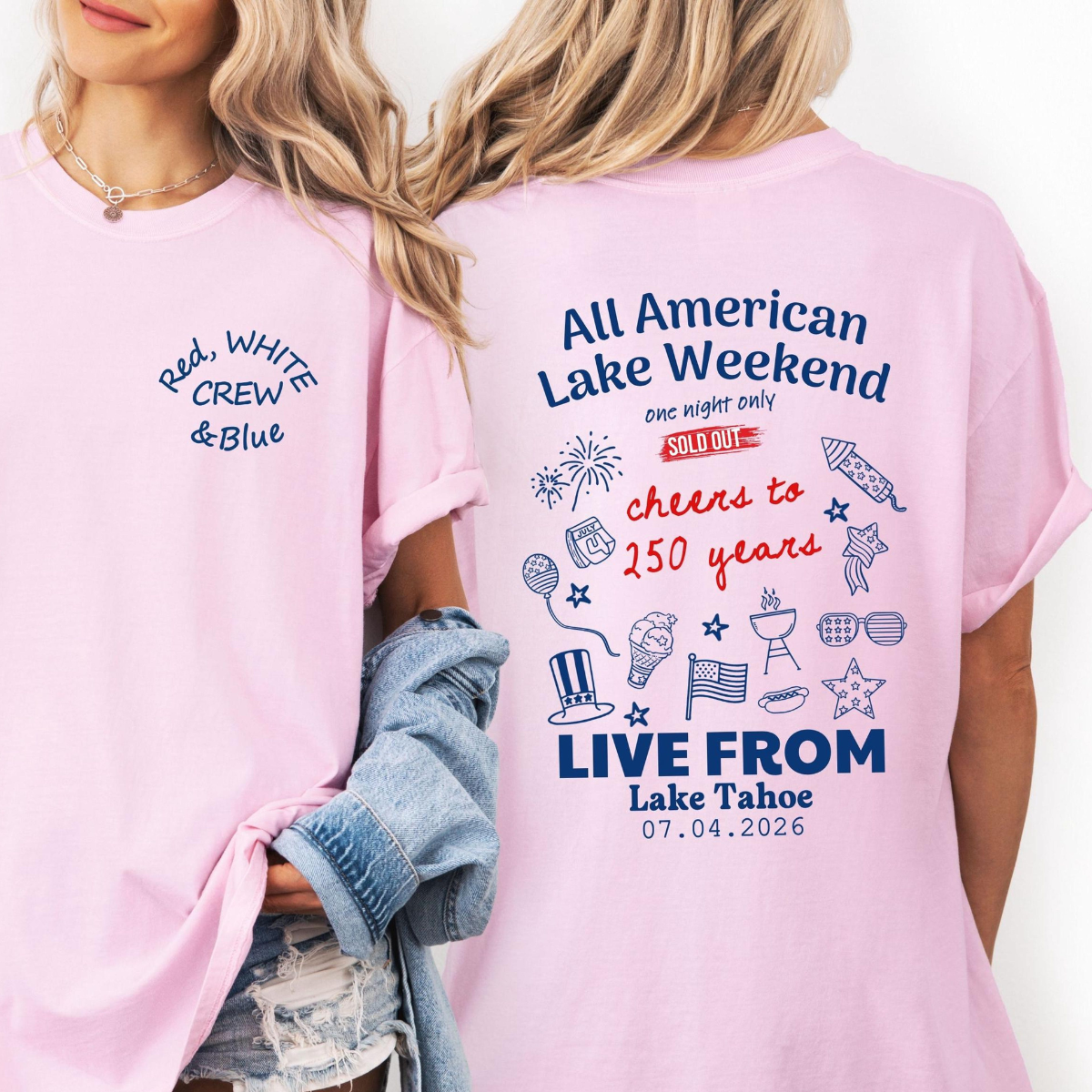 Personalized 4th of July Party Shirt Family Matching Independence Day 250th Anniversary Tshirt, Party In The USA Graphic Tee