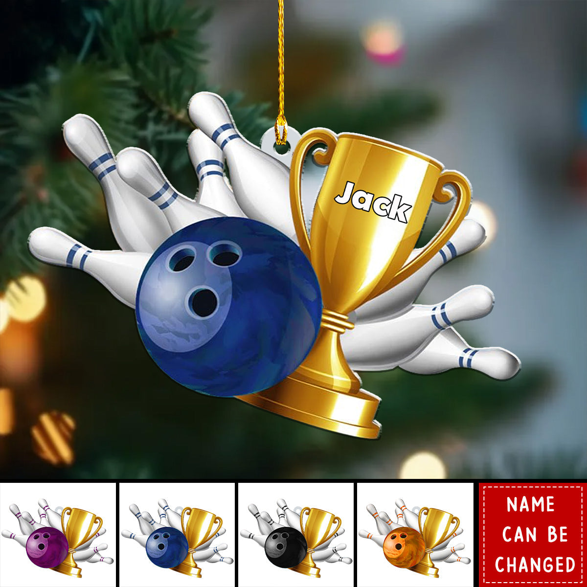 Personalized Bowling Christmas Ornament For Bowling Players