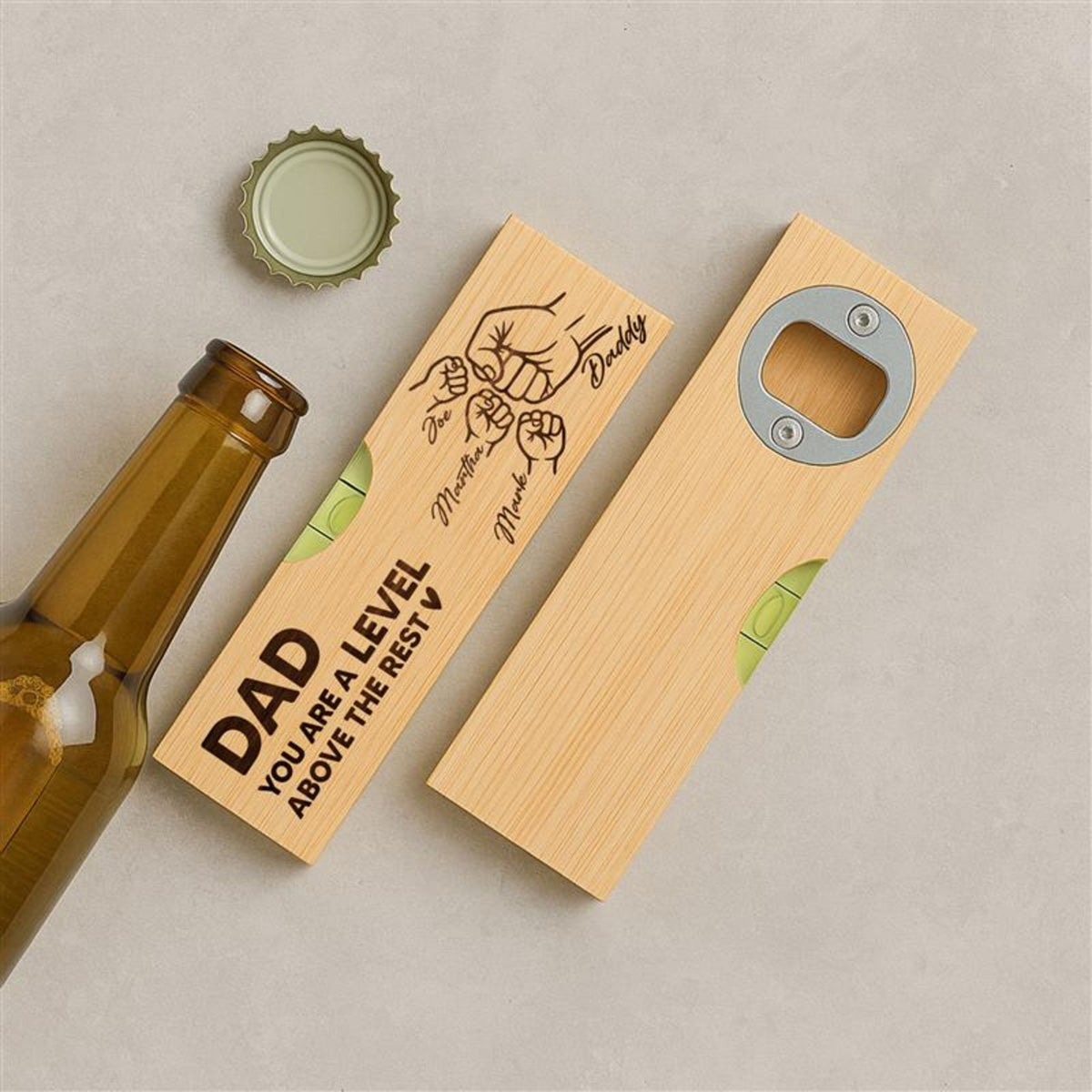Dad You Are A Level Above The Rest - Personalized Bottle Opener - Gift For Dad, Papa, Father's Day Gift
