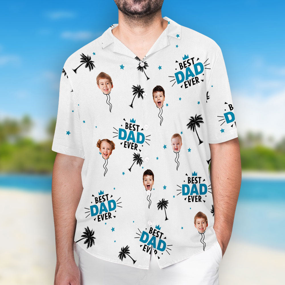 Best Dad Papa Ever Fun And Faces - Personalized Hawaiian Shirt - Gift For Dad, Papa, Father's Day, Birthday Gift