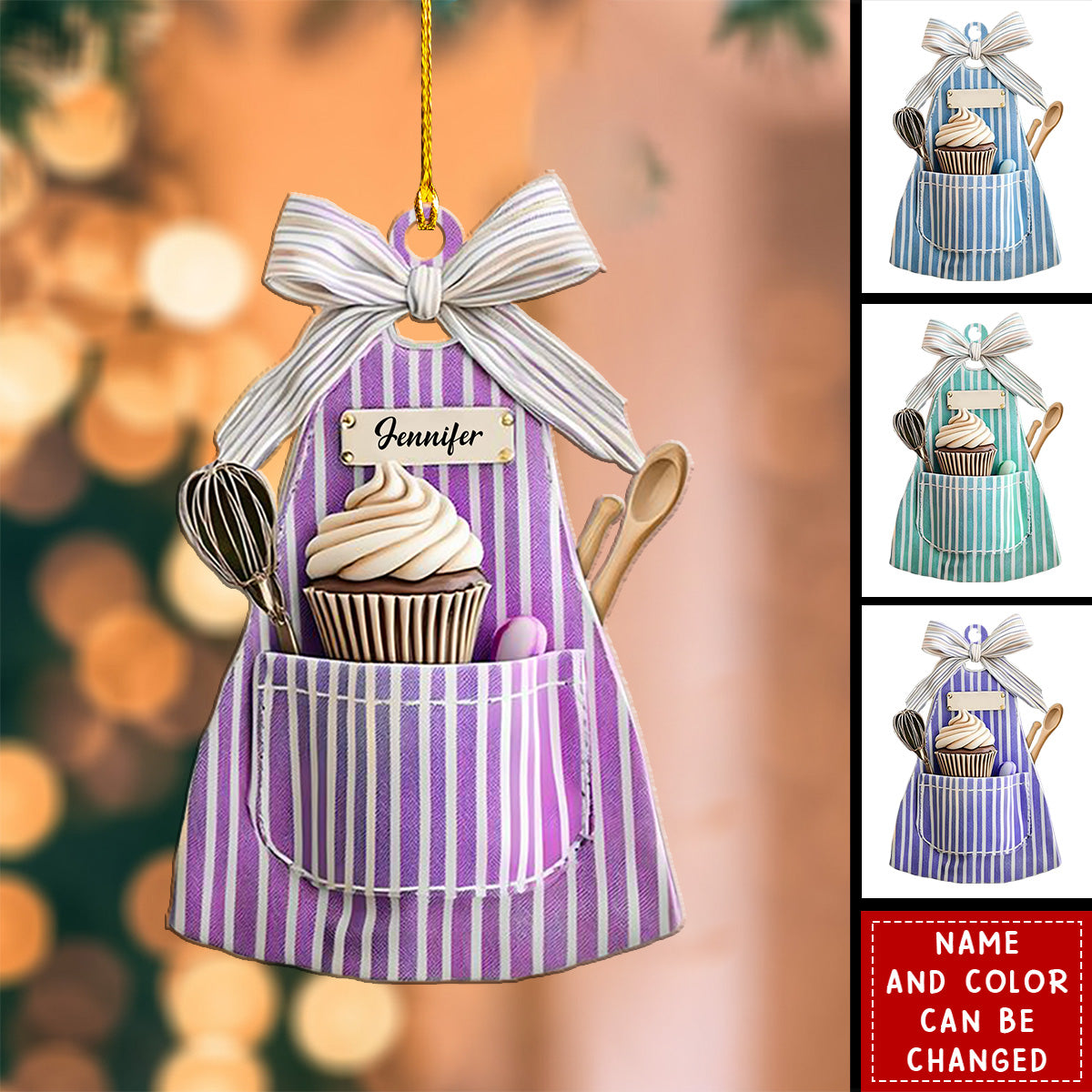 Love Baking Life - Personalized Acrylic Ornament - Christmas Gift For Bakers, Bakery Gift