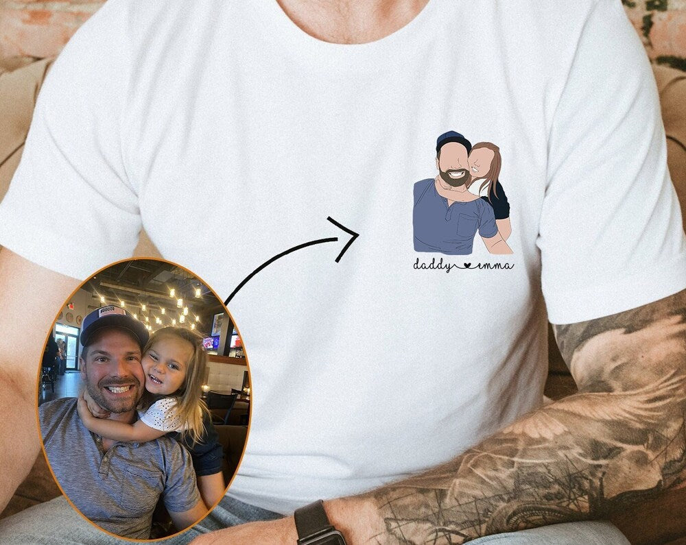 Custom Photo Shirt for Dad, Personalized Couples Portrait Outline Shirt, Dad Birthday Gifts, Gift for Husband, Dad Line Art Shirt For Men 2_86783b34-91c1-461e-82e9-7c66ff5362f1.jpg?v=1688372373