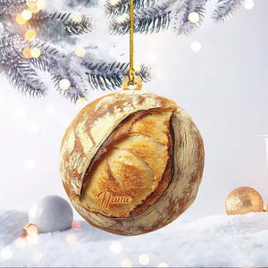 Personalized Sourdough Ornament, Sourdough Bread Christmas Ornament, Bakery Ornament Decor, Baking Ornament, Baker Ornament