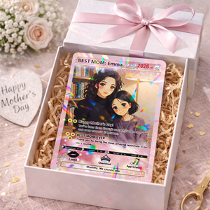 Custom Mother's Day PKM Card Personalized Gamer Mom Gift, PKM-Inspired Keepsake Card, Photo Card for Mom, Gift for Geeky Moms