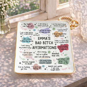 My Affirmations - Personalized Jewelry Dish - Gift For Friend, Daughter, Gift For Her