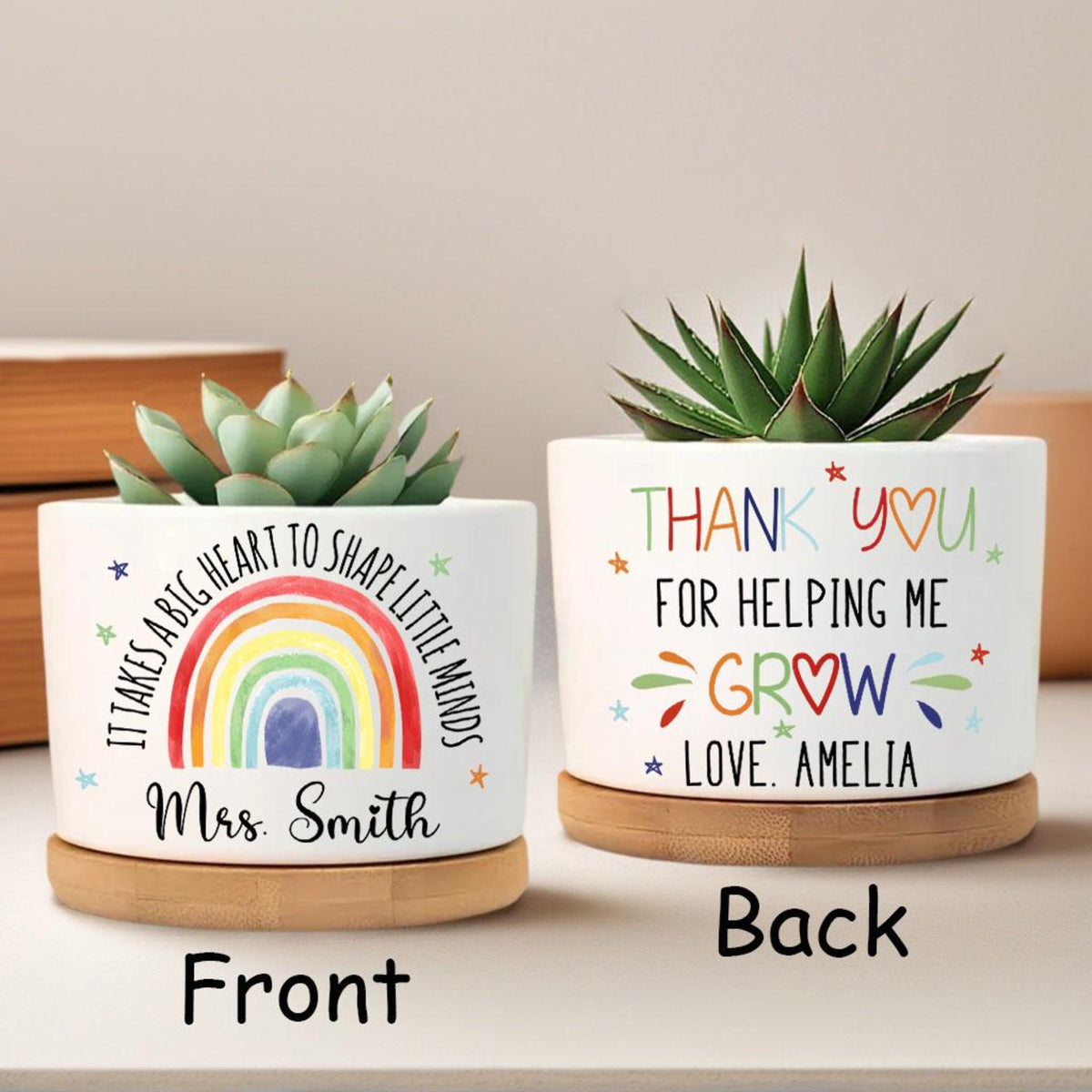 Custom Teacher Plant Pot, Teacher Appreciation Gifts, Thank You Gift For Teacher, Succulent Planter, Teacher Gift, Back to School Gift