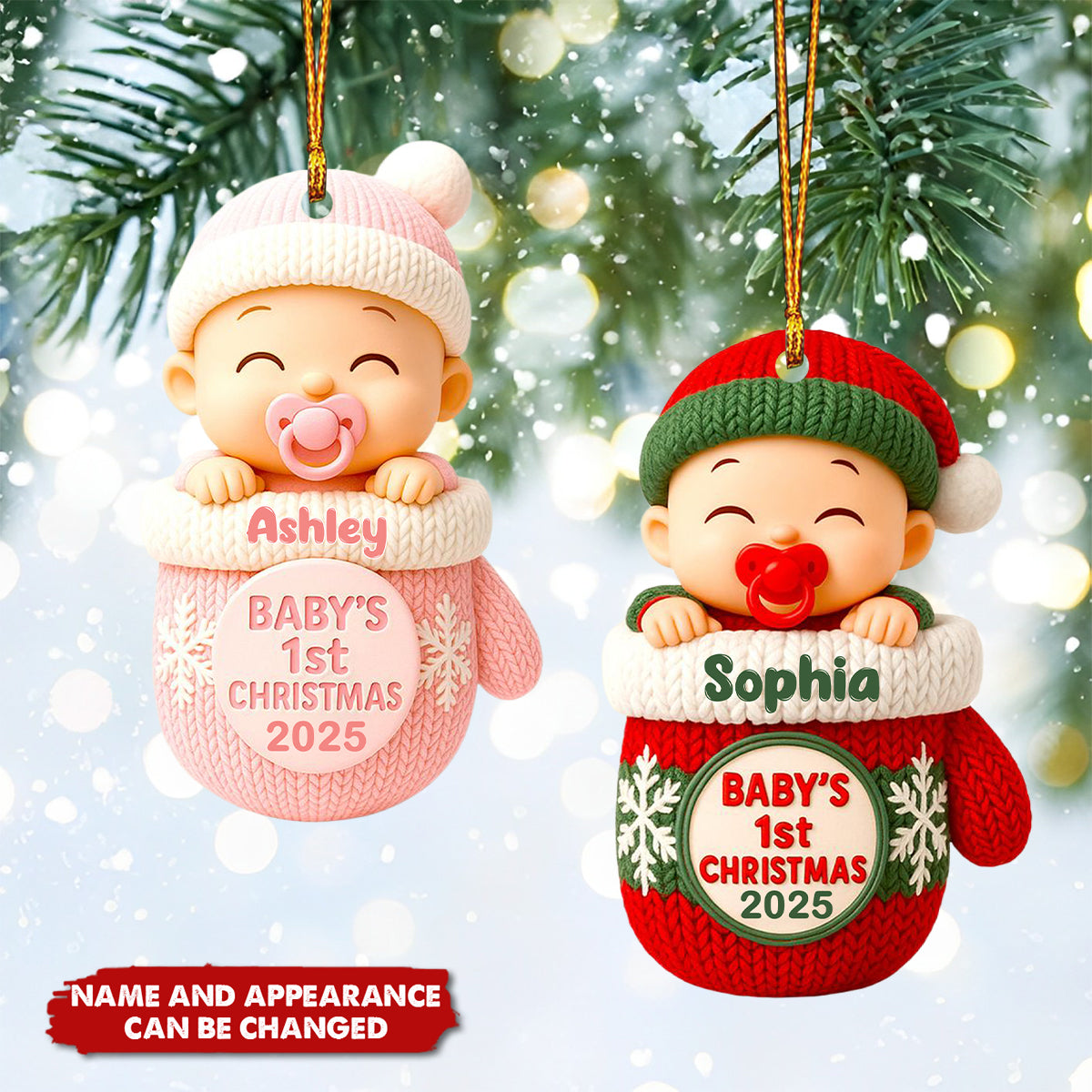 Baby First Christmas - Personalized Acrylic Ornament - Christmas Gift For New Parents, Gift For Baby