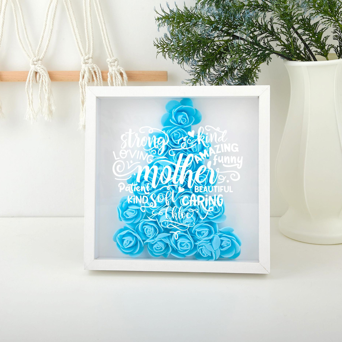 Mother Appreciation - Custom Flower Frame Box - Gift For Mom, Mother's Day Gift