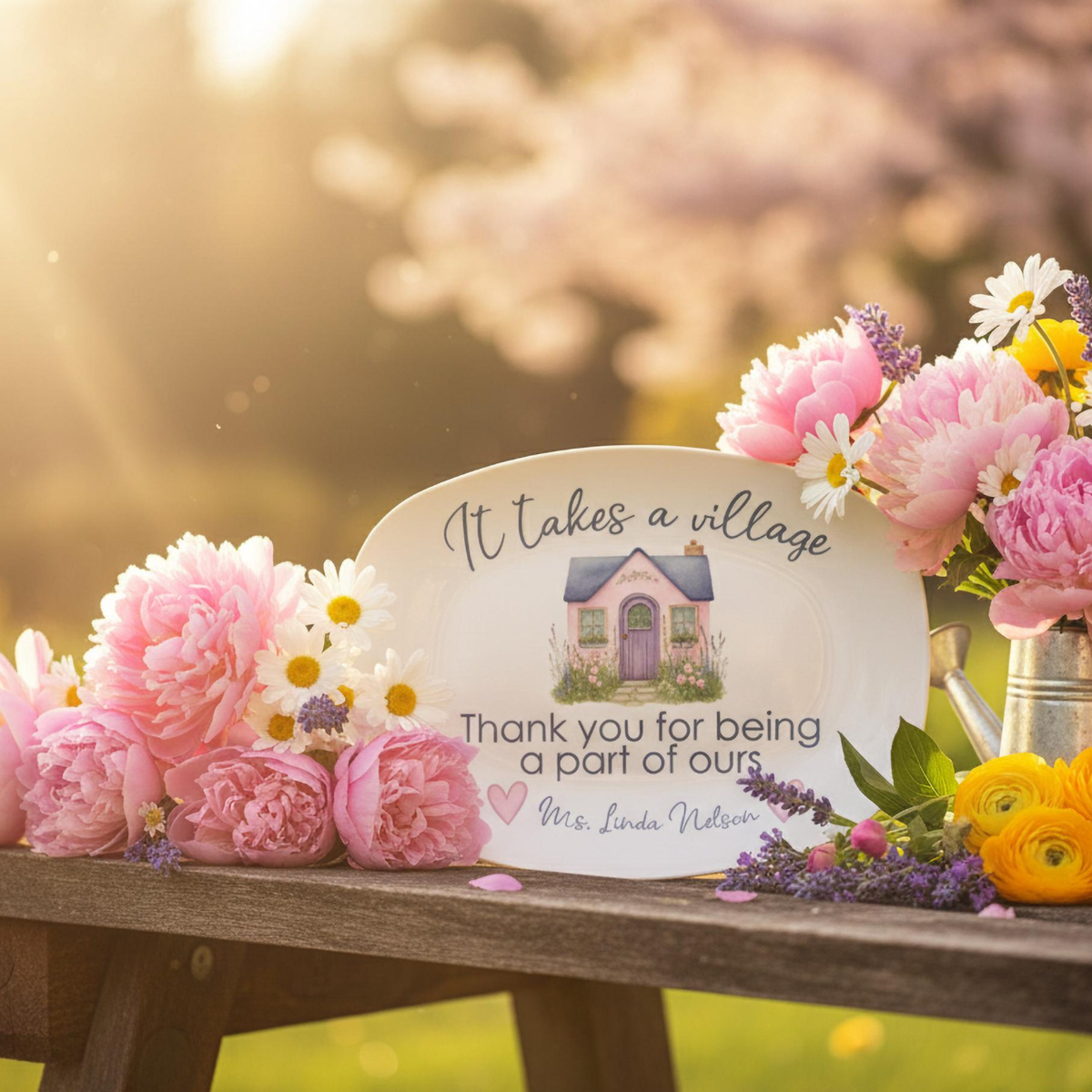 Neighbor Gift Platter Personalized Thank You Gift, Custom Serving Dish, New Neighbor Housewarming, Appreciation Plate