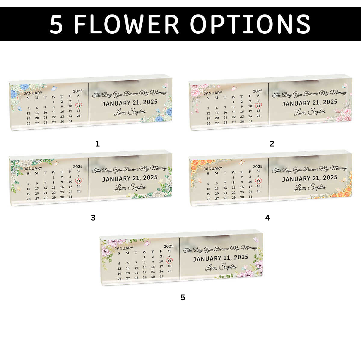 The Day You Became My Mommy - Personalized Name Plate - Gift For New Mom, Mother's Day, Birthday Gift