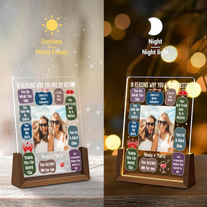 Custom Best Friend Lamp, Personalized Friendship Gift, 10 Reasons Why You Are My Bestie Light, Bestie Birthday Gift, Acrylic Photo Lamp