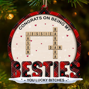 Congrats On Being My Sister - Personalized Shaped Ornament - Christmas Gift For Sisters, Besties