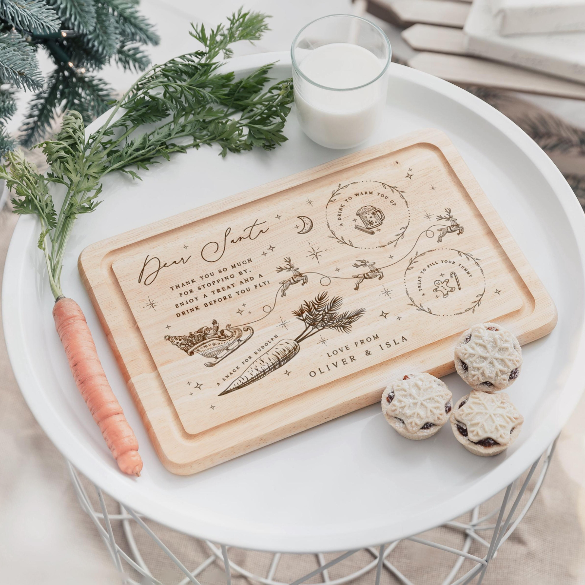 Christmas Eve Board for Santa, Santa Treat Board, Christmas Eve Plate for Father Christmas, Santa Treat Plate Christmas