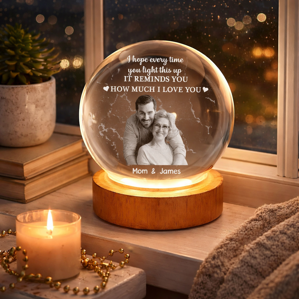 Light This Up And Remember How Much I Love You - Personalized Crystal Night Light - Gift For Daughter, Son