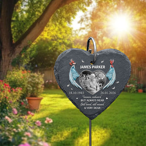 Custom Photo You Will Always Be Loved - Memorial Personalized Memorial Garden Slate & Hook - Sympathy Gift, Gift For Family Members