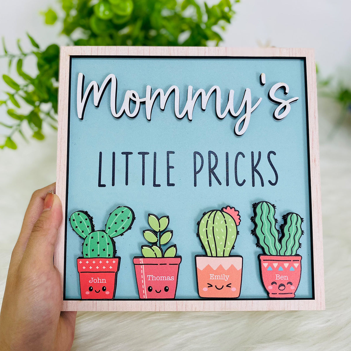 Mommy's Little Pricks - Personalized Picture Frame - Gift For Mom, Mother's Day Gift
