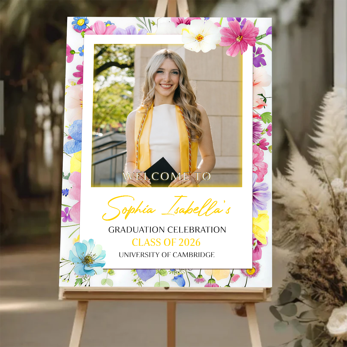 Floral Personalized Graduation Welcome Sign Party 2_da465231-0a79-4031-b8df-39a3a37cfb2d.png