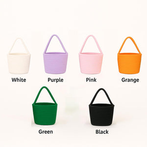 Custom Halloween Candy Basket Name Embroidery, Trick or Treat Tote Bag, Kids Pumpkin Bucket, Soft Rope Halloween Decor Bag, Halloween Gifts