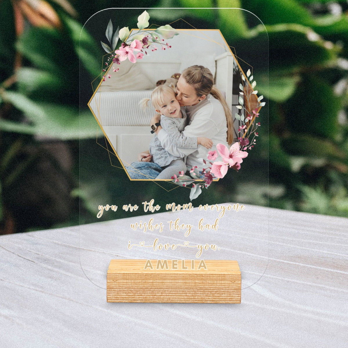 You Are The Mom Everyone Wishes They Had - Personalized 3D LED Light Wooden Base - Gift For Mom, Mother's Day, Birthday Gift