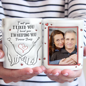 Custom Photo From Our First Kiss Till Our Last Breath - Personalized 3D Inflated Effect Printed Mug - Anniversary Gift For Couple