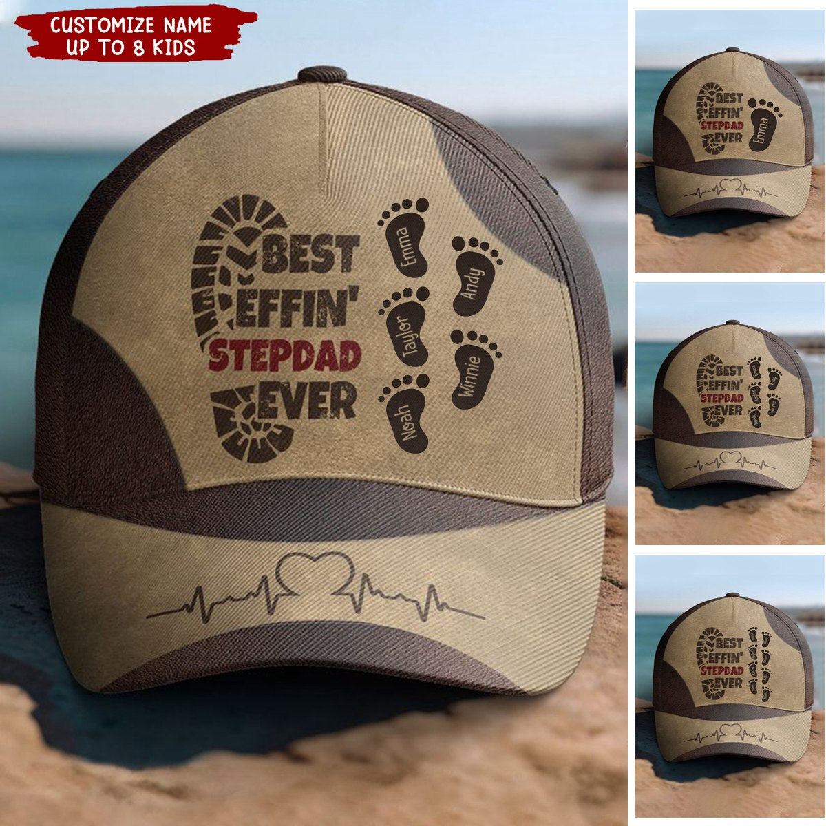 Best Effin' Stepdad Ever - Personalized Classic Cap - Gift For Bonus Dad, Father's Day, Birthday Gift