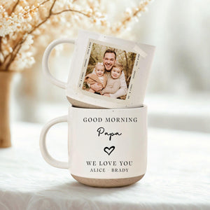 Personalized Coffee Mug With Picture, Good Morning Dad Coffee Mug, Father's Day Gift for Dad, Grandpa Gift, Dad Birthday Gift, New Dad Gift