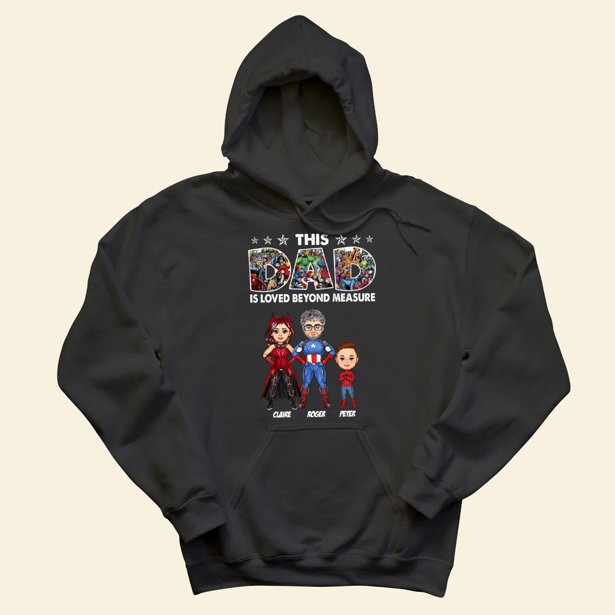 This Dad Is Love Beyond Measure - Personalized Apparel - Loving Gift For Father, Dad, Father's Day, Birthday Gift