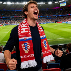 National Soccer Fan Scarf, Soccer Supporter Scarf, Perfect for Stadium Game Day, World Tournament Matches & National Team Fans