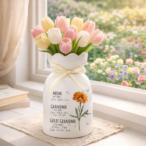 Custom Great Grandma Flower Vase, Great Grandma Gift, Mother's Day Gift for Great Grandmother, Gift from Grandkids, Grammy Gift, Nana Gift