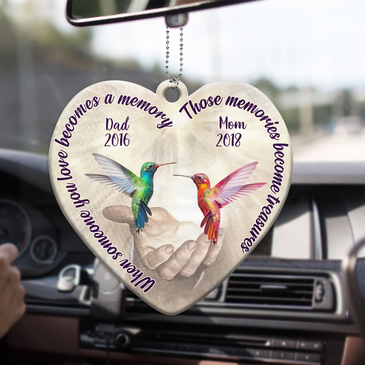 Hummingbird The Moment Your Heart Stopped Mine Changed Forever Personalized Ornament - Memorial