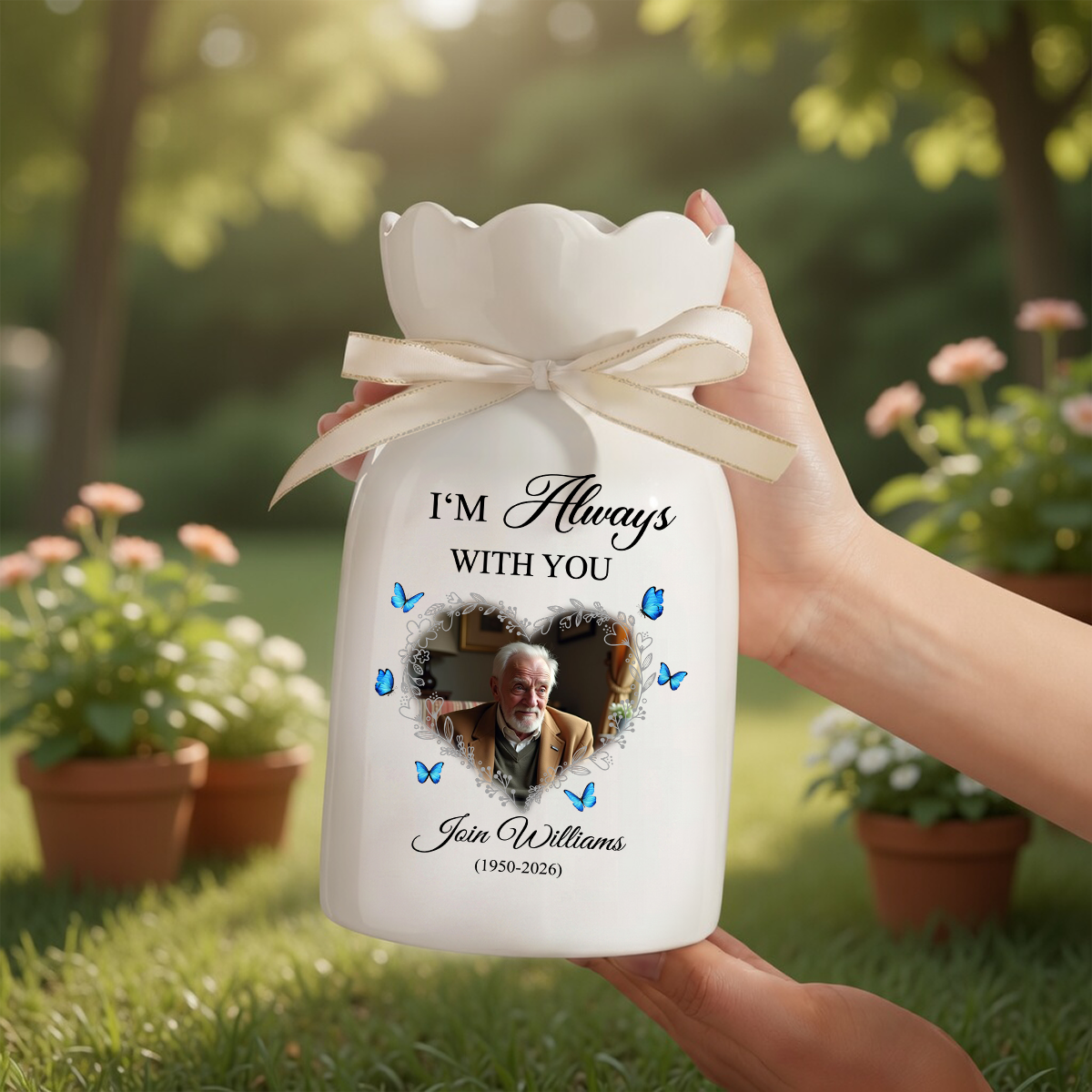 Memorial Photo - Personalized Ribbon Tie Flower Vase 2_e339b55e-4d74-4b66-9561-55cc5a299fdd.png