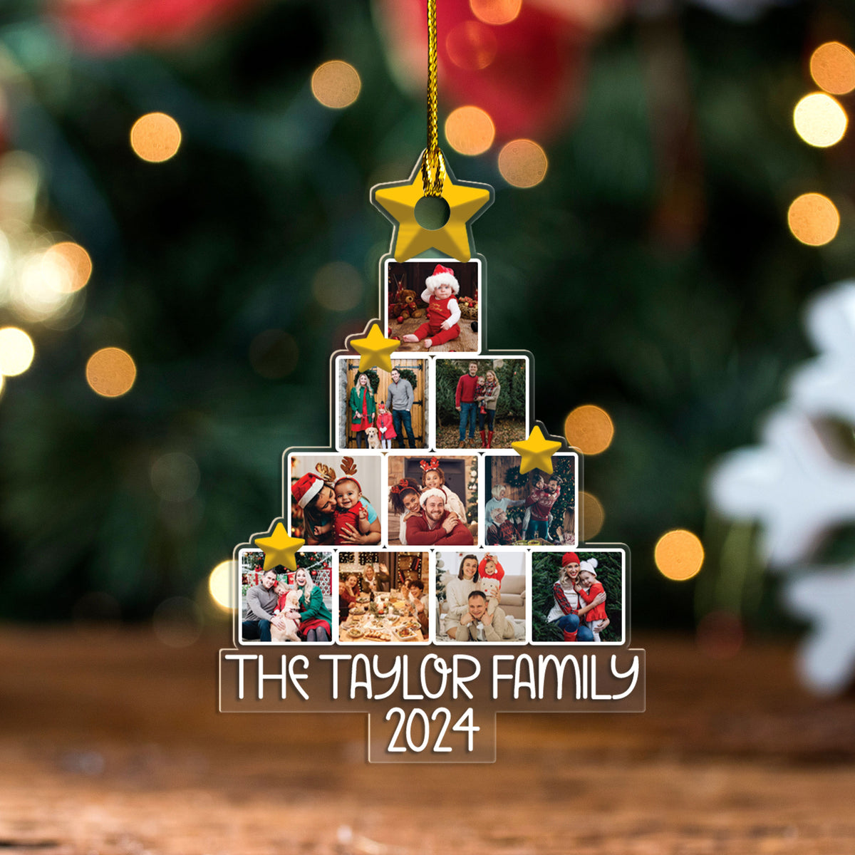 Photo Family Tree Christmas - Personalized Shape Ornament - Christmas Gift For Family