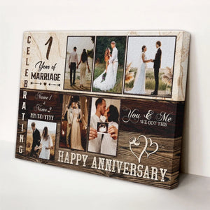 Custom Photo, Happy Wedding Anniversary Gifts, Marriage Gifts, Personalized Canvas For Couple