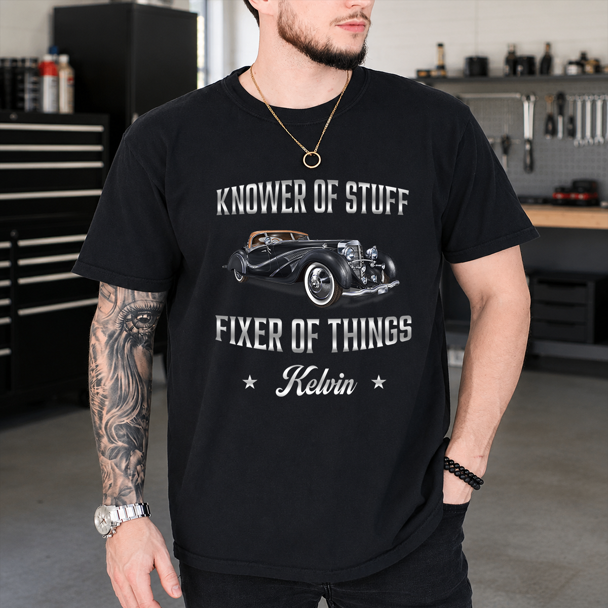 Knower of Stuff Fixer of Things - Personalized T-Shirt