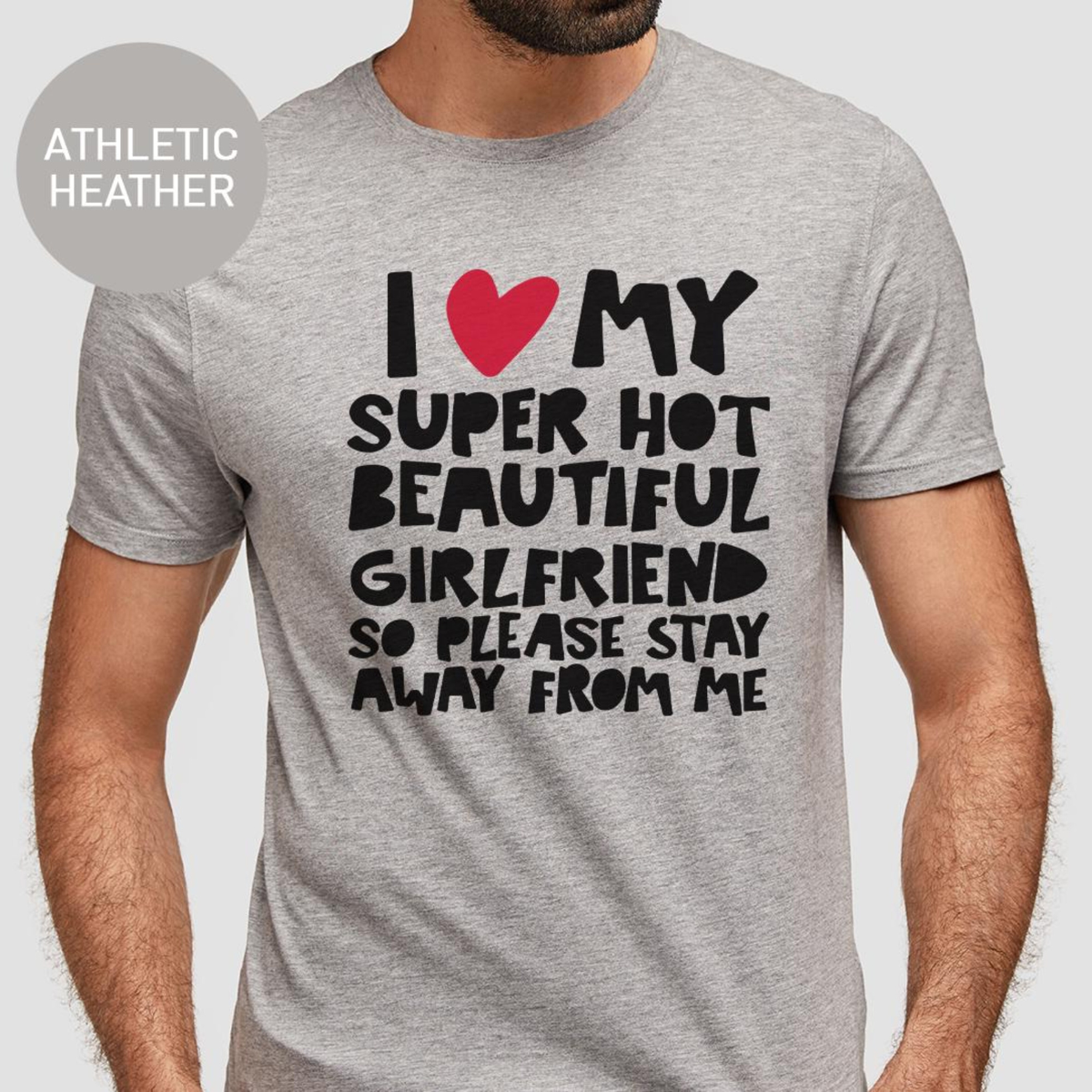 I Love My Hot Girlfriend Shirt, Happy Valentine's Day Shirt, Funny Valentine's Shirt, Funny Boyfriend Shirt, Gift for Valentine's Day
