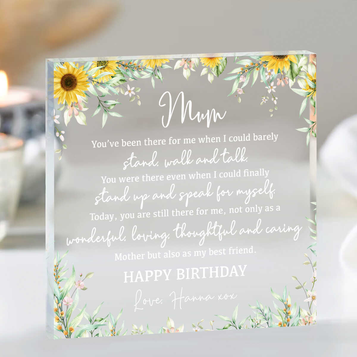 Mom Also As My Best Friend - Personalized Acrylic Plaque - Gift For Mom, Mother's Day, Birthday Gift