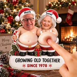 Growing Old Together - Personalized Couple Squishy Acrylic Ornament