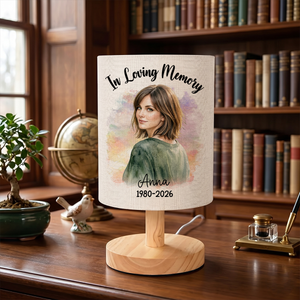 Custom Photo Realistic Watercolor Art Personalized Fabric Lamp
