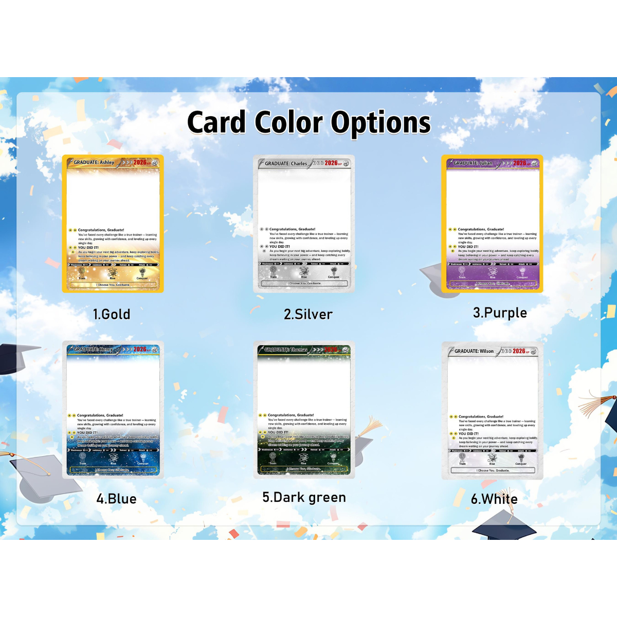 Personalized PKM Graduation Card, Custom Anime Photo Grad Gift, Gamer Graduation Card, Class Of 2026 Keepsake, Graduation Gift for Him