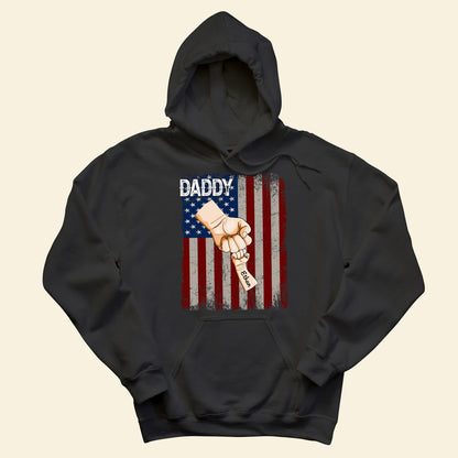 Grandpa & Grandkids American Fist Bump - Personalized Apparel - Loving Gift For Father, Dad, Father's Day